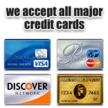 We Accept Visa MasterCard Discover and American Express in 92023 